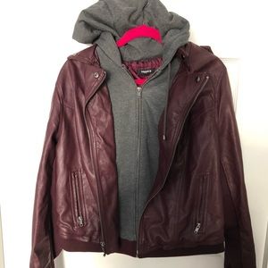 Torrid Burgundy Bomber Jacket